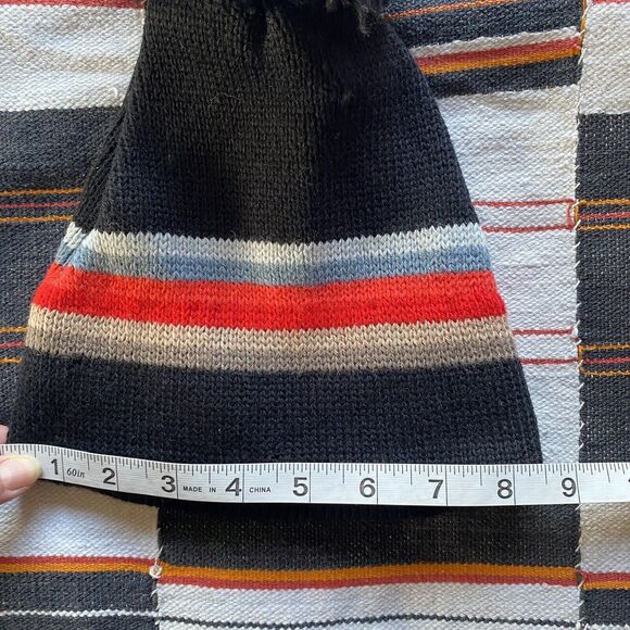 Vintage Smiley Wool Beanie. Black. XS/S. 80’s. Winter. Kids or Small Headed. USA - Picture 6 of 9